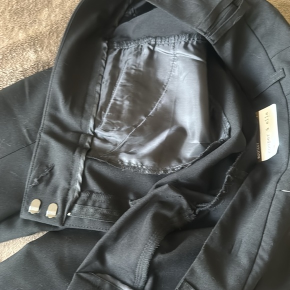 NWT Cooper&Ella Black High Rise Flat Front Bootcut Stretchy Dress Pants, Size 8. - Picture 11 of 12